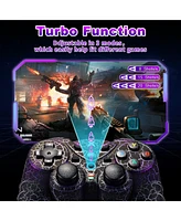 Double vibration Wireless Controller with Rgb Led Lights Turbo Function for Windows 7/8/10/11