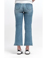 1822 Denim Maternity Over the Bump Frayed Ankle Straight Leg Jean