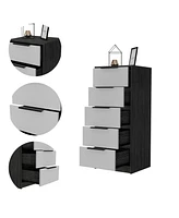 Five-Drawer Chest for Bedroom Storage and Clothes Organization