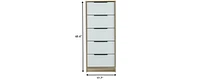 Five-Drawer Chest for Bedroom Storage and Clothes Organization