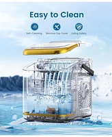 Zafro Ice Makers Countertop, Portable Machine with Carry Handle, 26.5lbs/24Hrs, 6Mins/9 Cubes, Self-Cleaning Countertop Maker Bas