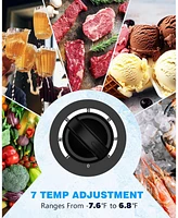 Zafro 7.0 Cu.Ft Chest Freezer with Removable Basket and Bottom Defrost Water Drain Freestanding Top Open Door, Deep Freezer, Mini Adjusta