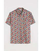 Seasalt Cornwall Men's Blue Heron Short Sleeve Shirt