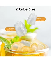 Zafro Countertop ice Maker produces lbs of daily, featuring an Led display, timer, self-cleaning function, and a portable handle. Its compact desi