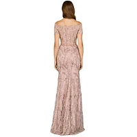 Lara Women's Off Shoulder Mermaid Gown with Short Sleeves