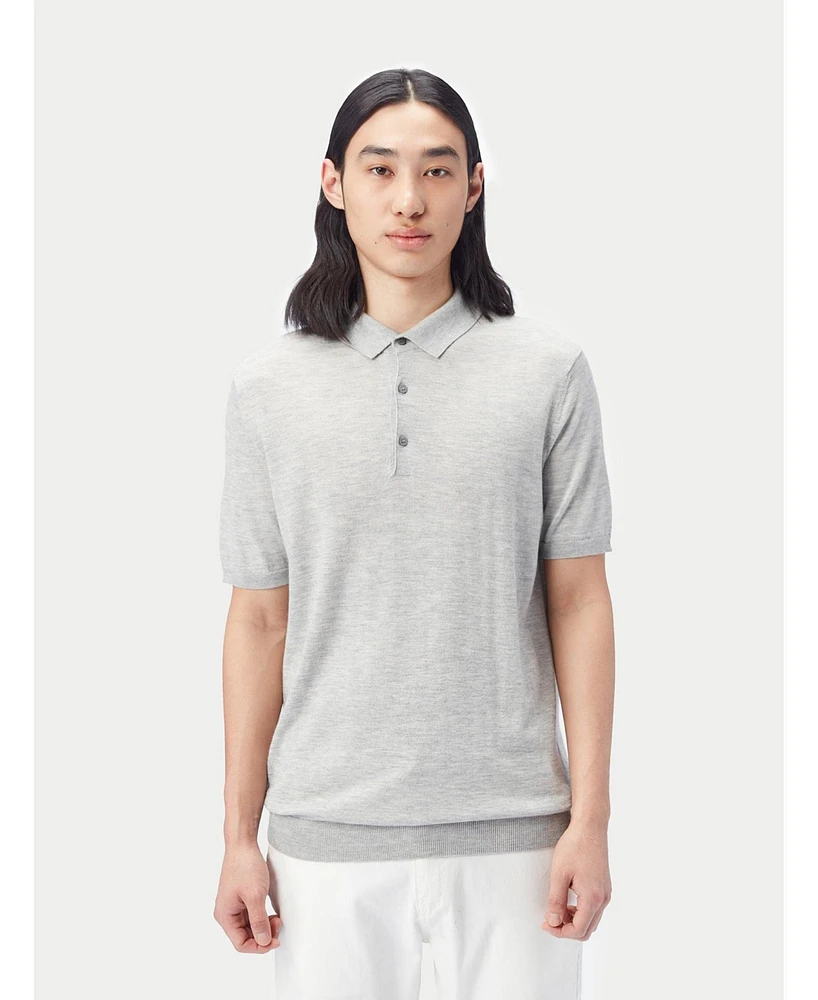 Gobi Cashmere Men's Cashmere Silk Polo Shirt