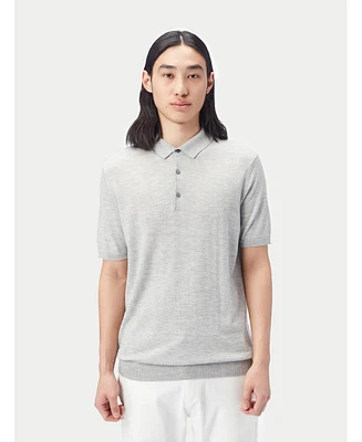 Gobi Cashmere Men's Cashmere Silk Polo Shirt