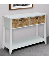Solid Wood Console Table for Entryway Living Room or Hallway Decor