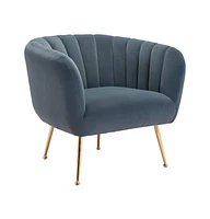 Velvet Tufted Club Chair for Luxurious Living Room or Lounge Seating
