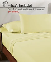 Standard/Queen Pillowcases Set of 2 – 100% Cotton, Soft & Cooling Sateen, Fits Standard and Queen Pillows