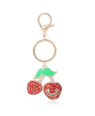 Juicy Couture Cherry Pave Charm Keychain