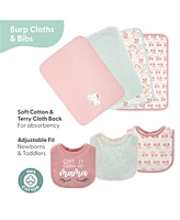 The Peanutshell Baby Girls Layette Gift Set Floral Elephant, 30 Piece