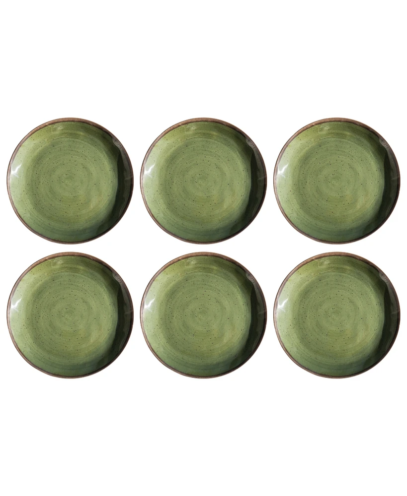 TarHong Retreat Pottery 6-Pc. Dinner Plates, Service For 6