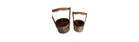 Wood Garden Planter Set – 2 Pieces for Outdoor Landscaping