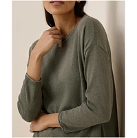 Pact Women's Organic Cotton Classic Fine Knit Wide Neck Sweater