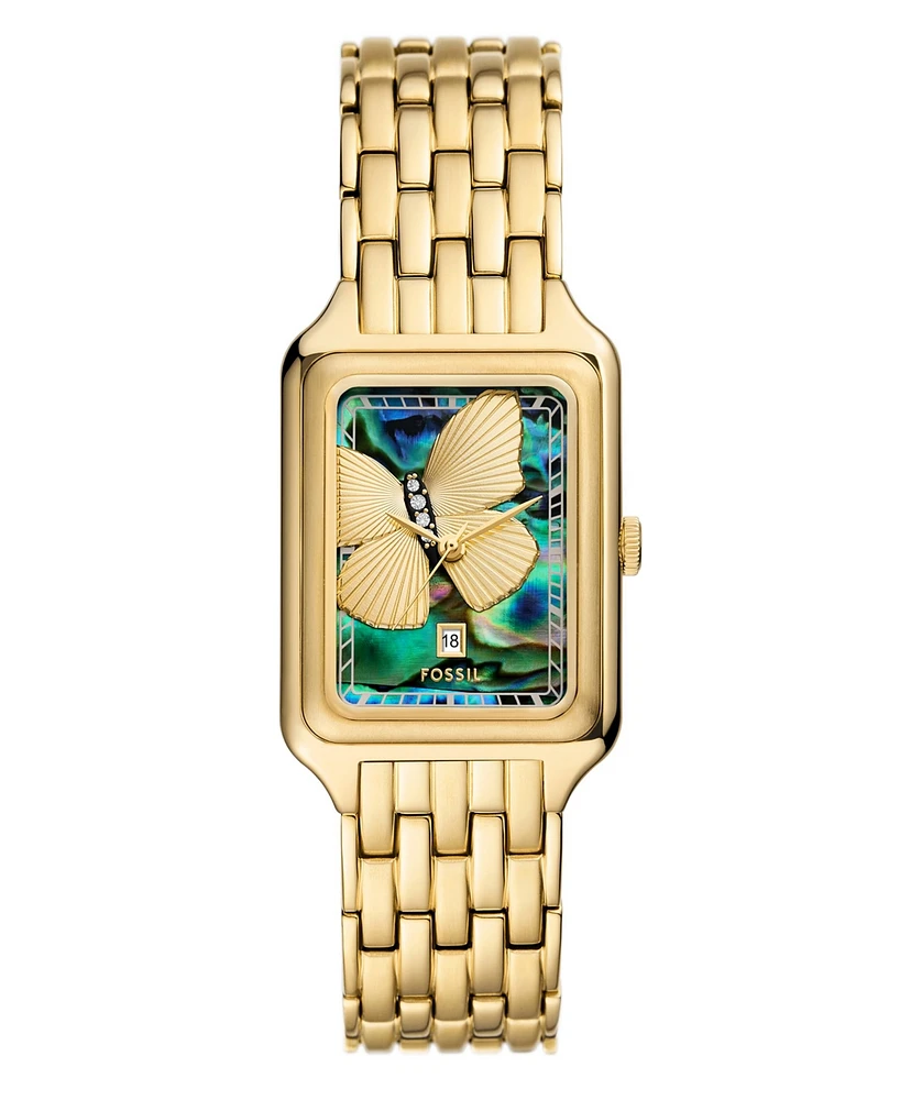 Fossil Women's Raquel Three-Hand Date Stainless Steel Watch, 26mm