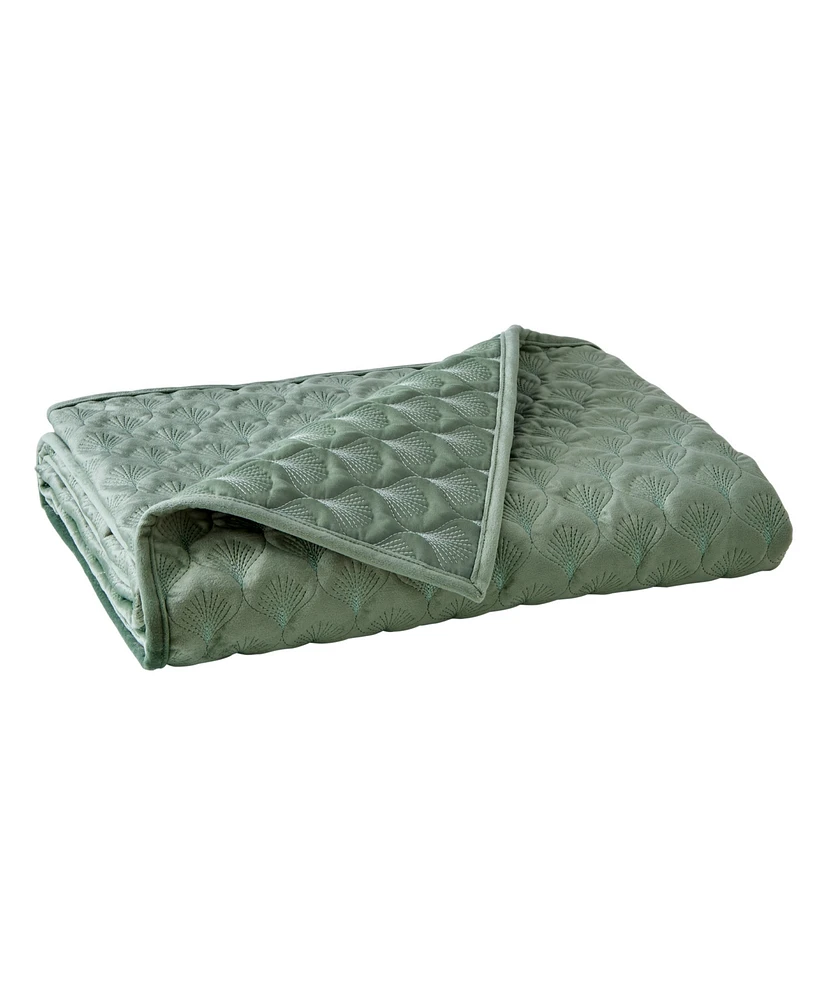 Levtex Merano Velvet Sea Spray Reversible Quilted Throw, 50" x 60"
