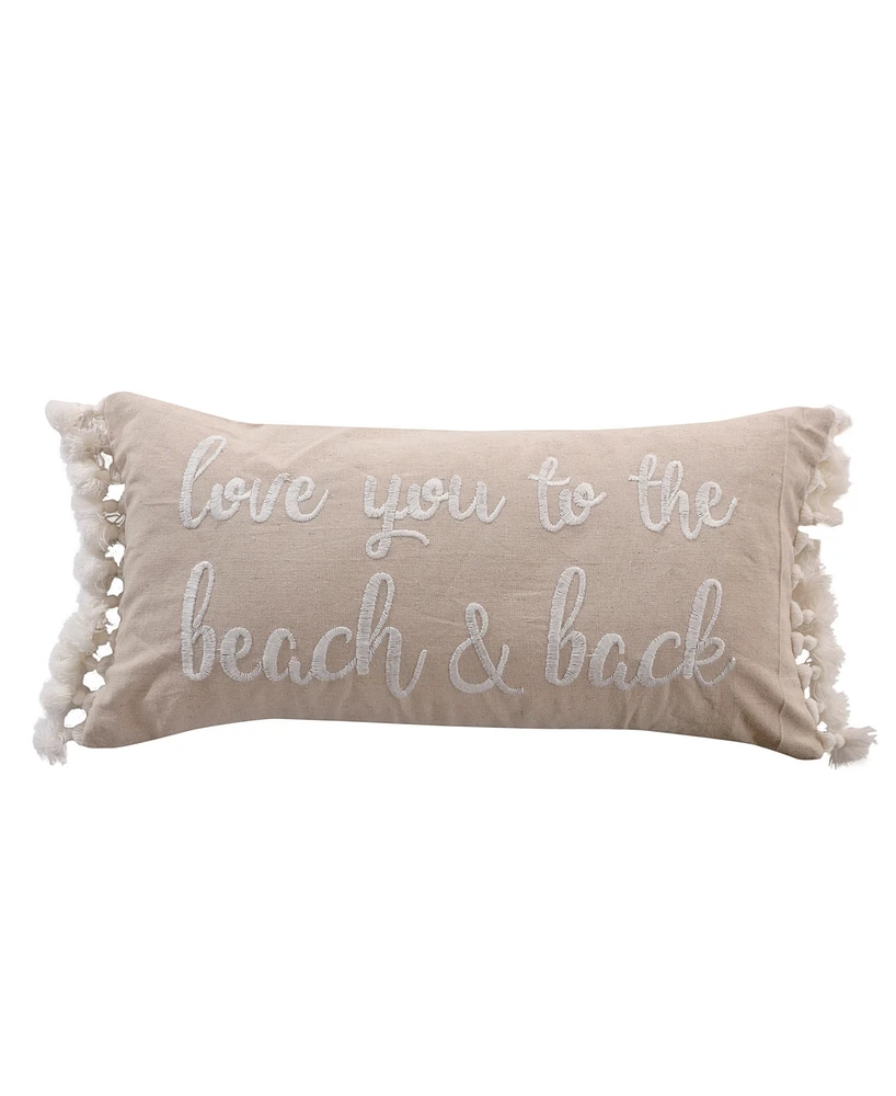 Levtex Palmira Side Tassels Decorative Pillow, 12" x 24"