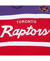 Mitchell & Ness Men's Red/Purple Toronto Raptors Head Coach Pullover Hoodie
