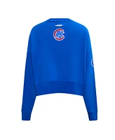Pro Standard Women's Royal Chicago Cubs Game Day Classics Crewneck Pullover Sweatshirt