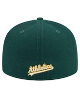 New Era Men's Green Athletics Overlap 59FIFTY Hat