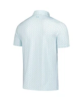 Under Armour Men's Light Blue The Players Drive Clubhouse Grid Polo Shirt