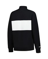 Mitchell & Ness Women's Black Cincinnati Reds Quarter-Zip Pullover Top