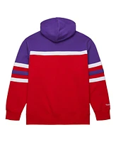Mitchell & Ness Men's Red/Purple Toronto Raptors Head Coach Pullover Hoodie