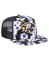 New Era Men's Black Baltimore Ravens Adventure Pattern Golfer Snapback Hat