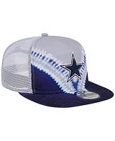 New Era Men's Gray/Navy Dallas Cowboys Throwback Dye Golfer Snapback Hat