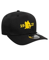 New Era Men's Black As Roma Puff Print 9FIFTY Stretch-Snap Adjustable Hat