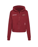 Pro Standard Women's Cardinal Arkansas Razorbacks Game Day Sequin Full-Zip Hooded Jacket