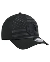 New Era Men's Black Golden State Warriors Game Day Flag A-Frame 9FORTY Adjustable Hat