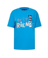 Freeze Max Women's Blue Mickey Friends Always Together Boyfriend T-Shirt