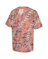 Outerstuff Big Boys and Girls Orange Detroit Tigers Slide Score Bold T-Shirt