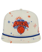 New Era Men's Cream New York Knicks Lunar Golfer Snapback Hat