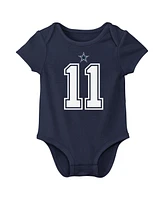Nike Baby Boys and Girls Micah Parsons Navy Dallas Cowboys Player Name Number Bodysuit