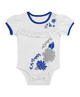 Outerstuff Baby Boys and Girls 3-Piece White Los Angeles Dodgers Sweet Catcher Headband Skirt Set