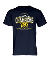 Blue 84 Men's Navy Michigan Wolverines 2025 Big Ten Basketball Conference Tournament Champions Locker Room T-Shirt