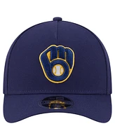 New Era Men's Navy Milwaukee Brewers 9FORTY M-Crown Adjustable Hat