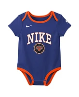 Nike Baby Boys and Girls Blue/Black New York Knicks Just Do It Bodysuit, Set of 2