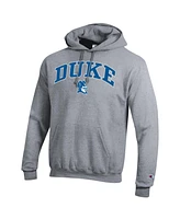 Champion Men's Heather Gray Duke Blue Devils Arch Over Logo Pullover Hoodie