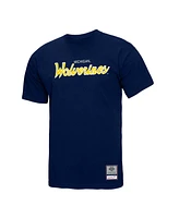 Mitchell & Ness Men's Navy Michigan Wolverines Elite Script T-Shirt