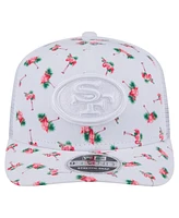 New Era Men's White San Francisco 49ers Adventure Flamingo Pattern 9SEVENTY Stretch-Snap Hat