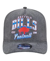 New Era Men's Black Buffalo Bills Throwback Washed A-Frame 9FIFTY Snapback Hat