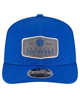 New Era Men's Blue Seattle Sounders Fc Labeled 9SEVENTY Trucker Stretch-Snap Adjustable Hat