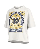 Pressbox Women's White Notre Dame Fighting Irish Harmony Oversized T-Shirt