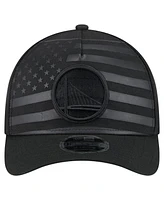 New Era Men's Black Golden State Warriors Game Day Flag A-Frame 9FORTY Adjustable Hat