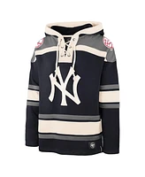 '47 Brand Men's Navy New York Yankees Superior Lacer Pullover Hoodie
