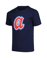 Soft as a Grape Big Boys and Girls Navy Atlanta Braves Cooperstown Collection T-Shirt